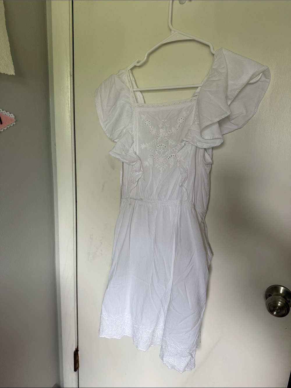 Old Navy White Eyelet Ruffle Dress